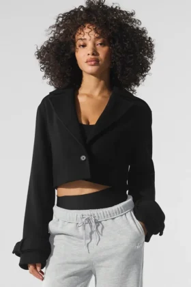 Trench Metro court en laine - Noir