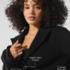 Trench Metro court en laine - Noir