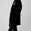 Trench oversize en fausse fourrure - Noir