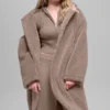 Trench oversize en sherpa - Chai Latte