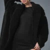 Trench oversize en sherpa - Noir