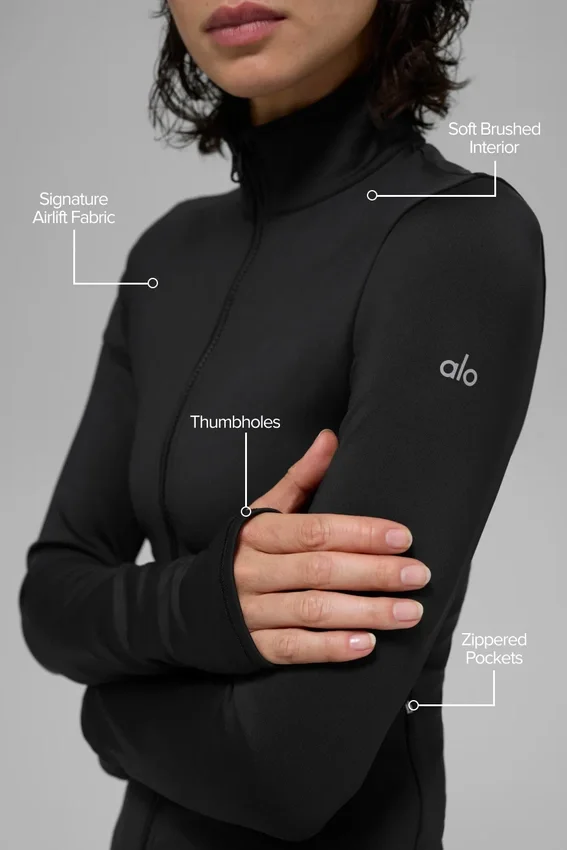 Veste Airlift Winter Warm Radiant à fermeture éclair intégrale - Noir