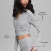 Veste ajustée Alosoft Sincere – Gris chiné athlétique