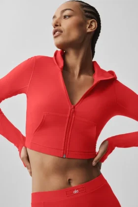 Veste ajustée Alosoft Sincere – Rouge vif