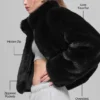 Veste Allure en fausse fourrure - Noir
