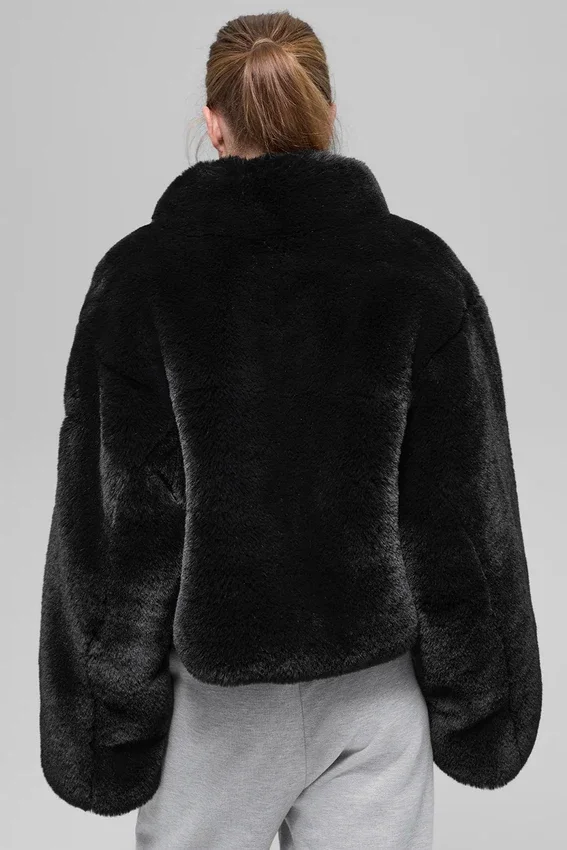 Veste Allure en fausse fourrure - Noir