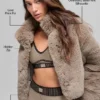 Veste Allure en fausse fourrure - Oat