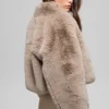 Veste Allure en fausse fourrure - Oat