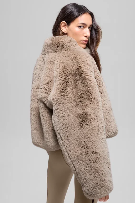Veste Allure en fausse fourrure - Oat