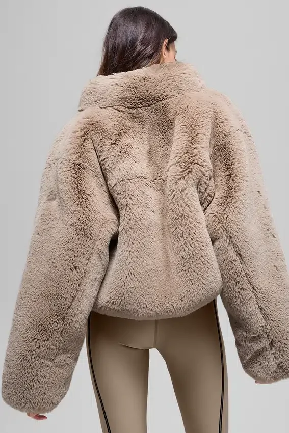 Veste Allure en fausse fourrure - Oat