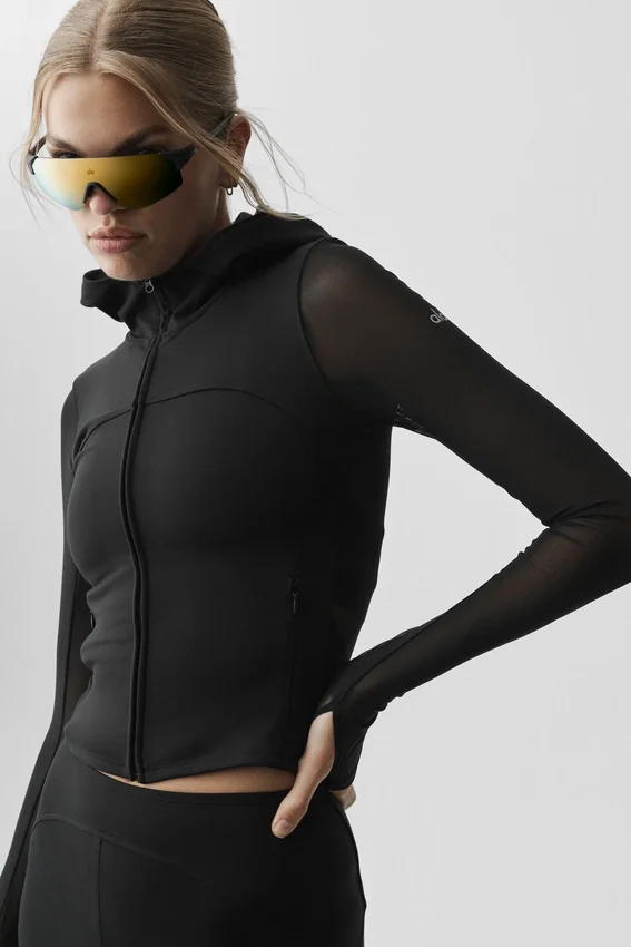 Veste Alo Softsculpt Superset à fermeture éclair intégrale - Noir