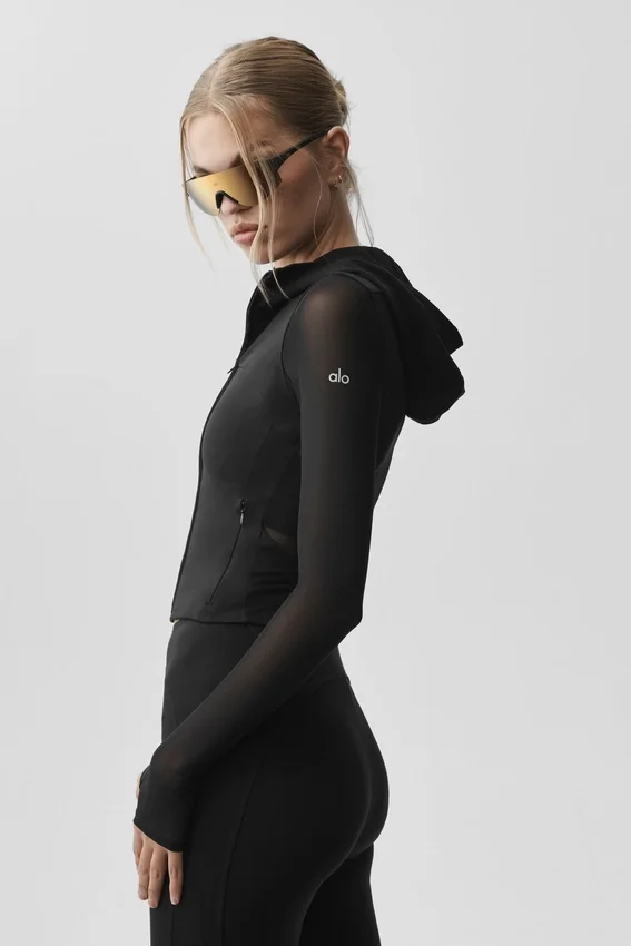Veste Alo Softsculpt Superset à fermeture éclair intégrale - Noir