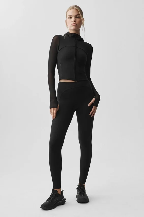 Veste Alo Softsculpt Superset à fermeture éclair intégrale - Noir