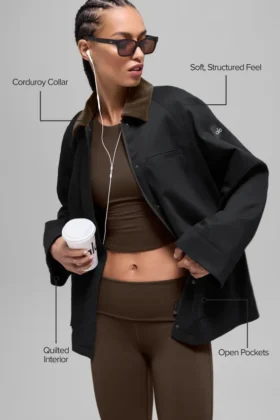 Veste Barn en sergé – Noir/Espresso