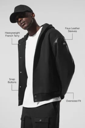Veste bomber à capuche Select – Noir
