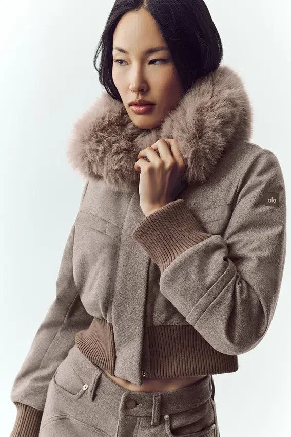 Veste Bunny Slope en mélange de laine - Alpine Cocoa Heather
