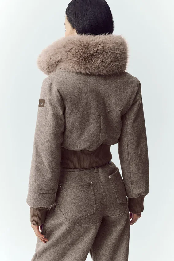 Veste Bunny Slope en mélange de laine - Alpine Cocoa Heather