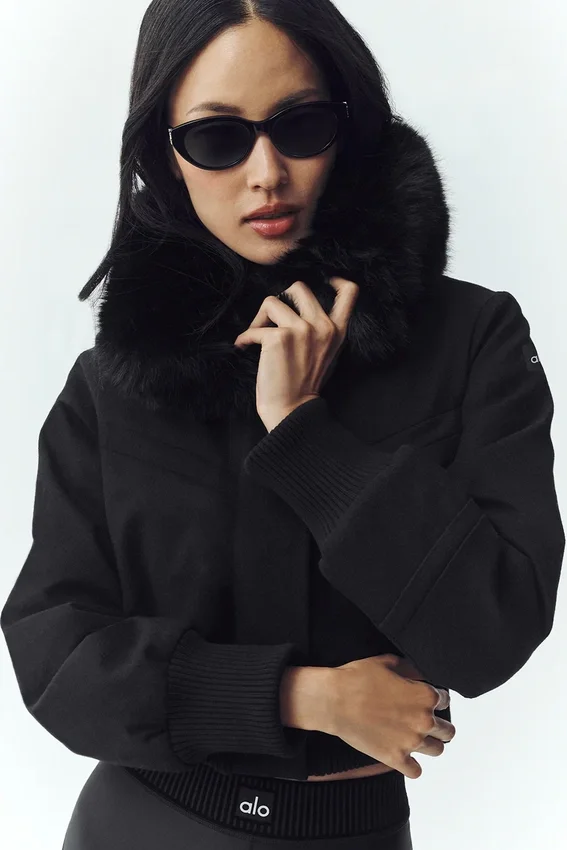 Veste Bunny Slope en mélange de laine - Noir