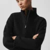 Veste City Girl en laine double face - Noir