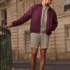 Veste « Coaches » en toile de coton - Bordeaux