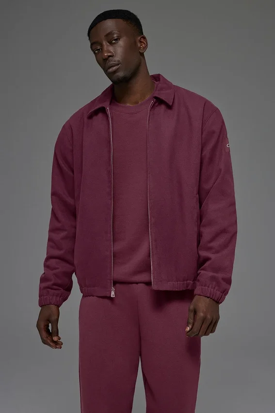 Veste « Coaches » en toile de coton - Bordeaux