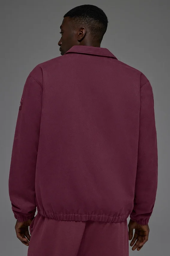 Veste « Coaches » en toile de coton - Bordeaux