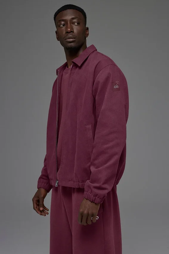 Veste « Coaches » en toile de coton - Bordeaux