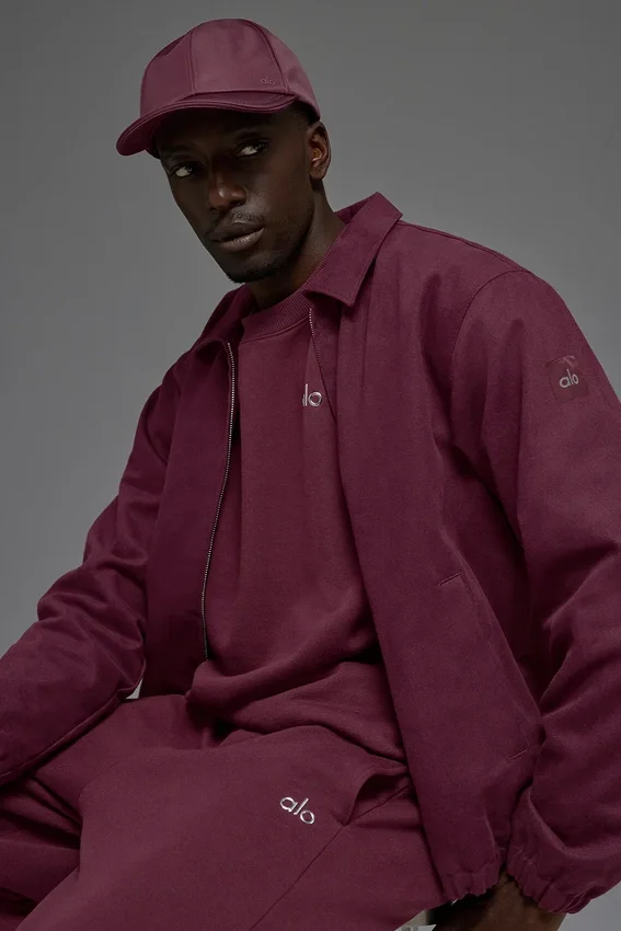 Veste « Coaches » en toile de coton - Bordeaux