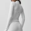 Veste corset Airbrush à fermeture éclair intégrale - Blanc