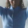 Veste corset Airbrush à fermeture éclair intégrale - Bleu Provence clair