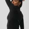 Veste corset Airbrush à fermeture éclair intégrale - Noir