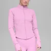 Veste corset Airbrush à fermeture éclair intégrale - Rose bonbon