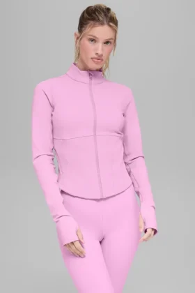 Veste corset Airbrush à fermeture éclair intégrale - Rose bonbon