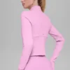 Veste corset Airbrush à fermeture éclair intégrale - Rose bonbon