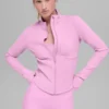 Veste corset Airbrush à fermeture éclair intégrale - Rose bonbon