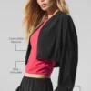 Veste courte Breezy à fermeture éclair intégrale - Noir