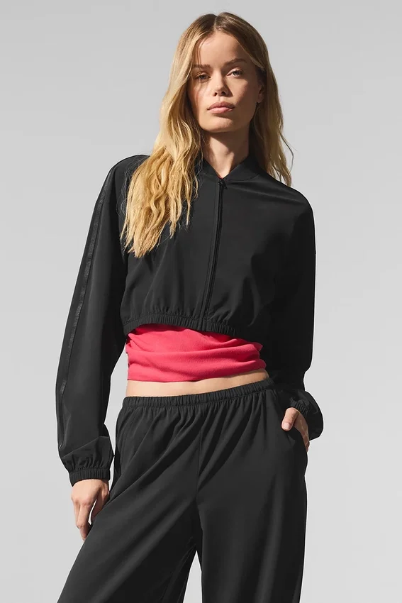 Veste courte Breezy à fermeture éclair intégrale - Noir