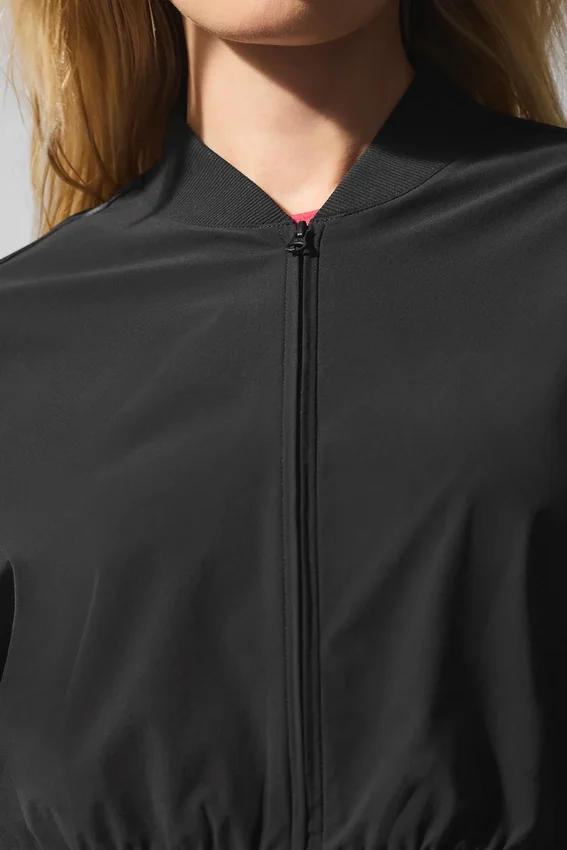 Veste courte Breezy à fermeture éclair intégrale - Noir