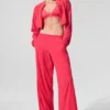Veste courte Breezy à fermeture éclair intégrale – Rouge bonbon