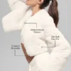 Veste courte chic en fausse fourrure - Ivoire