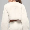 Veste courte chic en fausse fourrure - Ivoire