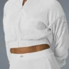Veste courte en micro-plissé - Blanc