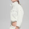 Veste courte en polaire « Retreat » - Blanc gris chiné