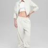Veste courte en polaire « Retreat » - Blanc gris chiné