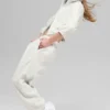 Veste courte en polaire « Retreat » - Blanc gris chiné