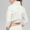 Veste courte en polaire « Retreat » - Blanc gris chiné