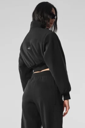 Veste courte en polaire Wintry Mix – Noir