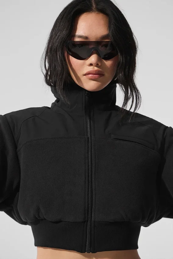 Veste courte en polaire Wintry Mix - Noir