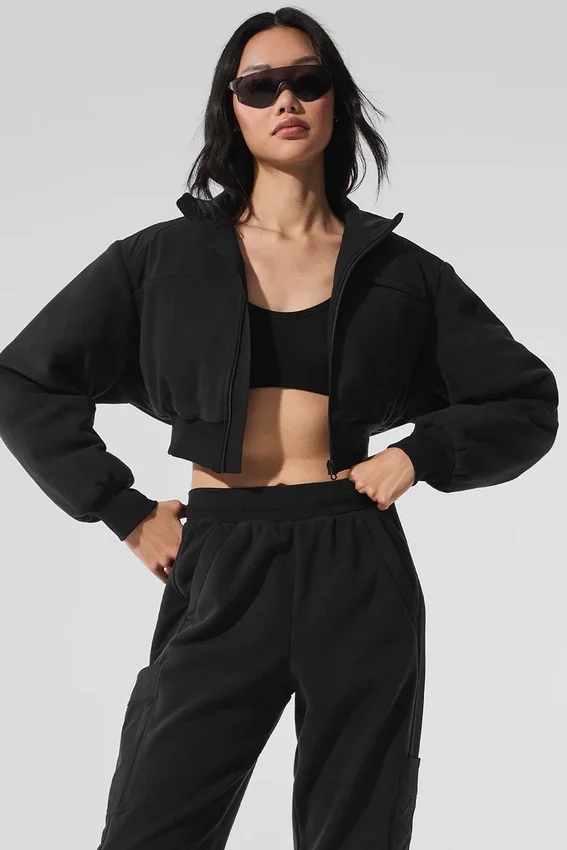 Veste courte en polaire Wintry Mix - Noir