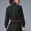 Veste courte à fermeture éclair intégrale « Doubles Only » - Noir